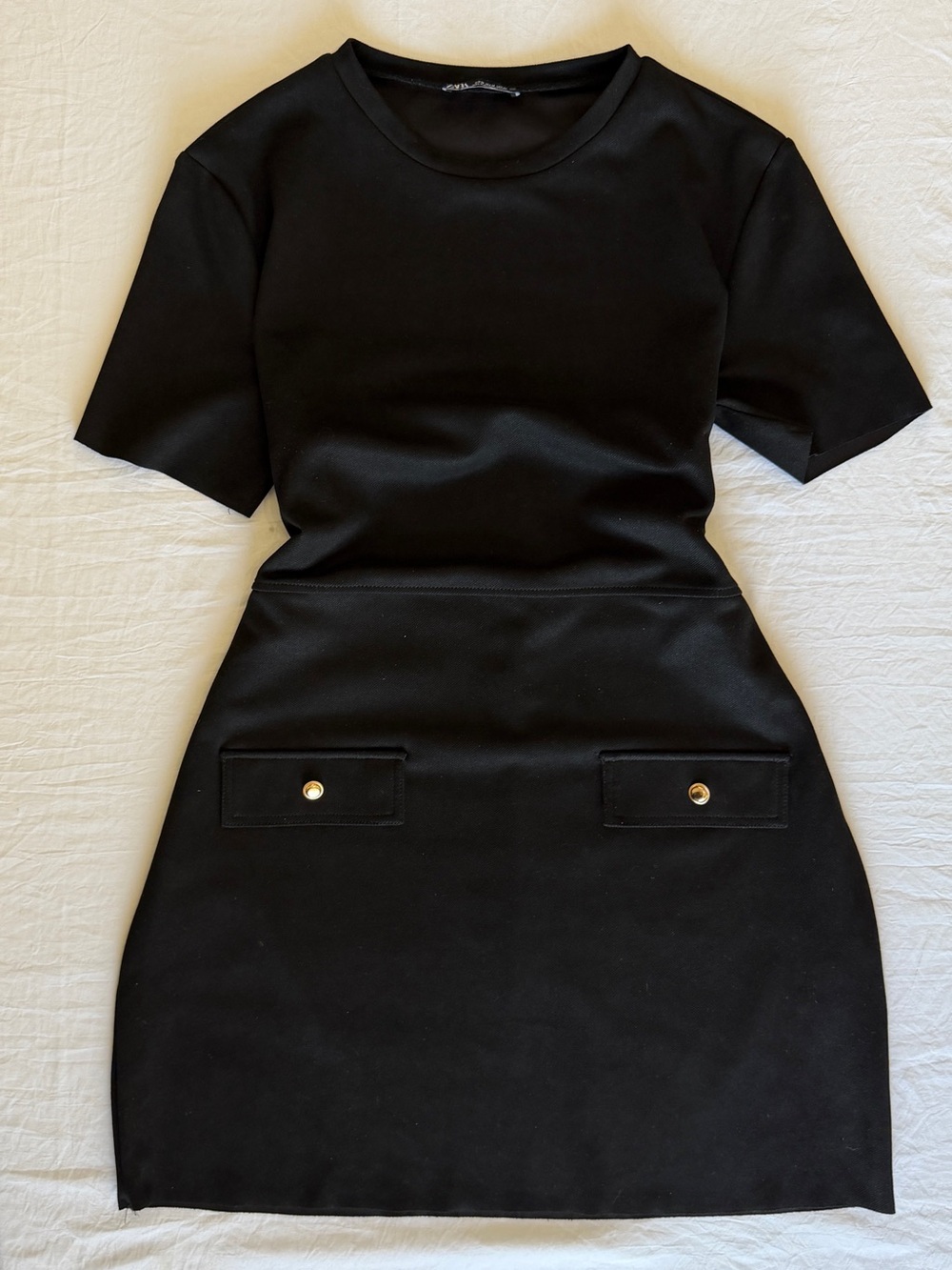 Zara Black Suede Midi Dress - M - Picture 5 of 12